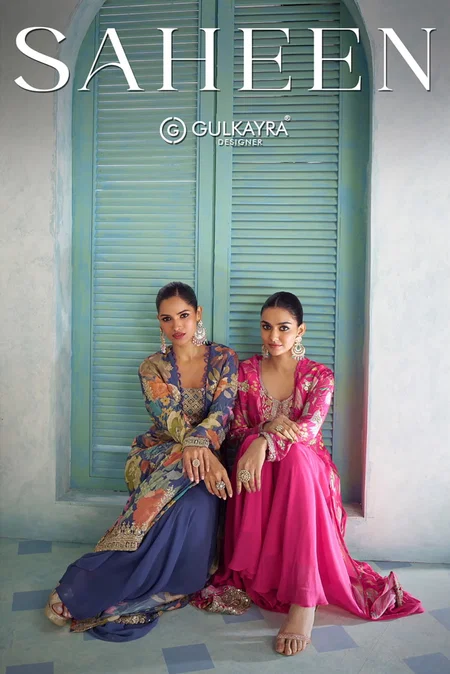 Saheen By Gulkayra Real Chinon Digital Embroiderey Indo Western 